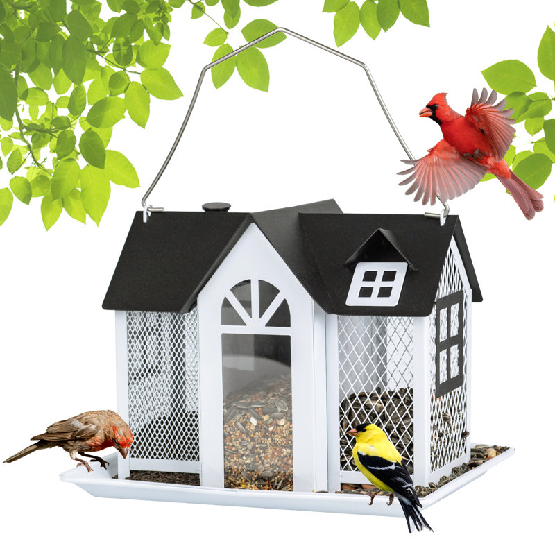 Kingsyard Bird Feeder House For Outside, Metal Mesh Wild Bird Feeder